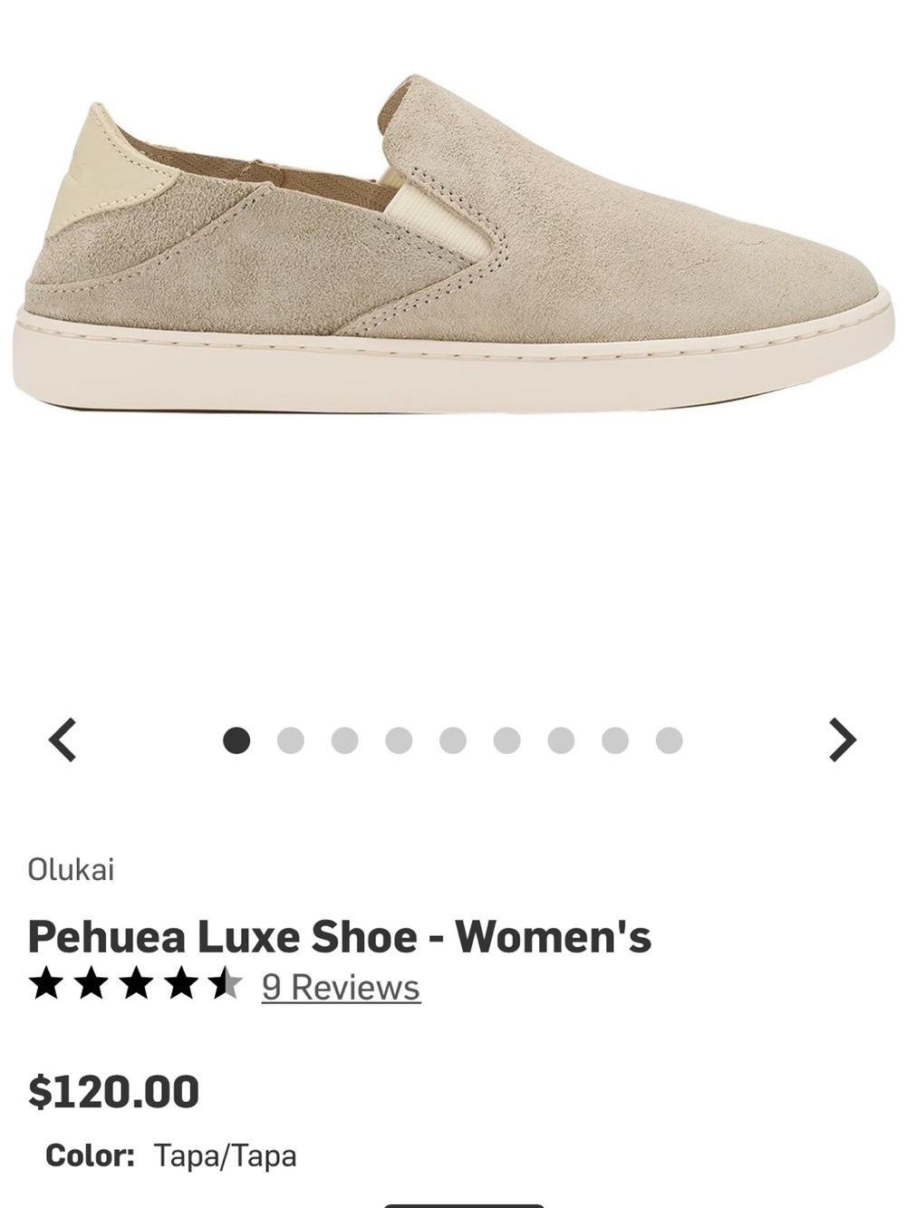 Olukai Pehuea Lux shoe in Tapa